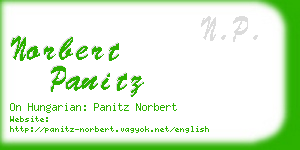 norbert panitz business card